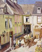 The Courtyard,Hotel Sauvage,Cassel,Nord William Orpen